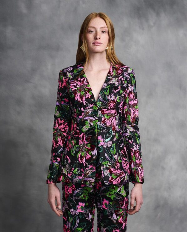 Beaded Embroidered Jacket, Evening Jacket Cocktail Jacket Wedding Jacket Floral Jacket