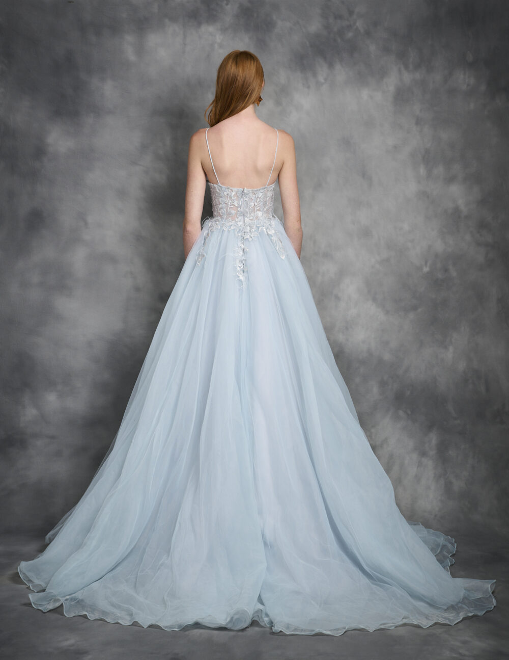 MELODY Light Blue Lace Wedding Dress - Imagen 3