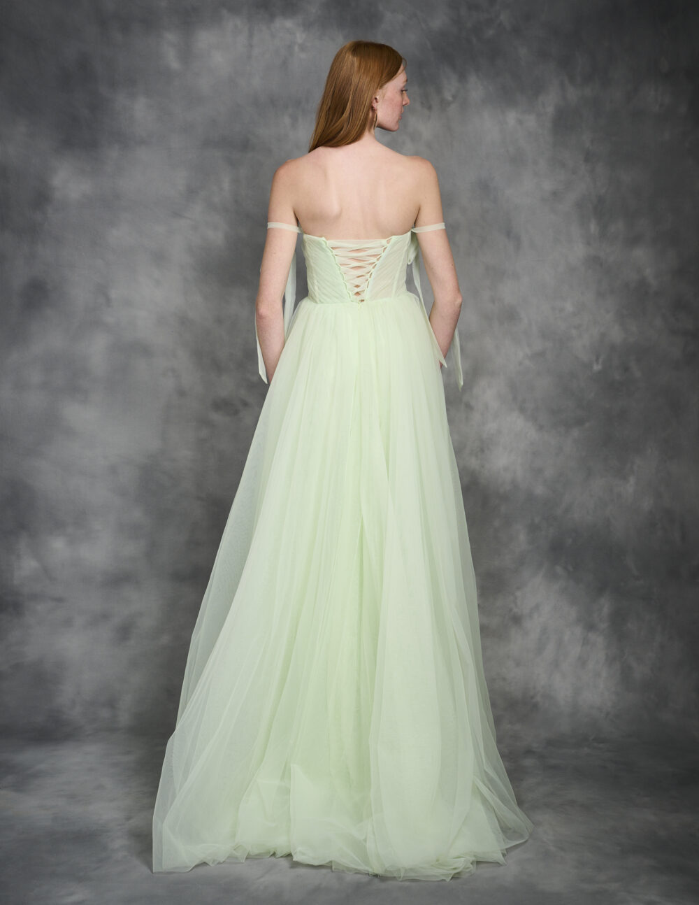 HARMONY Light Green Tulle Dress - Imagen 2