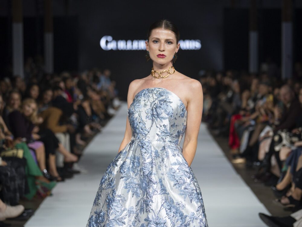 Floral Jacquard Tea Length  Midi Dress - Imagen 3