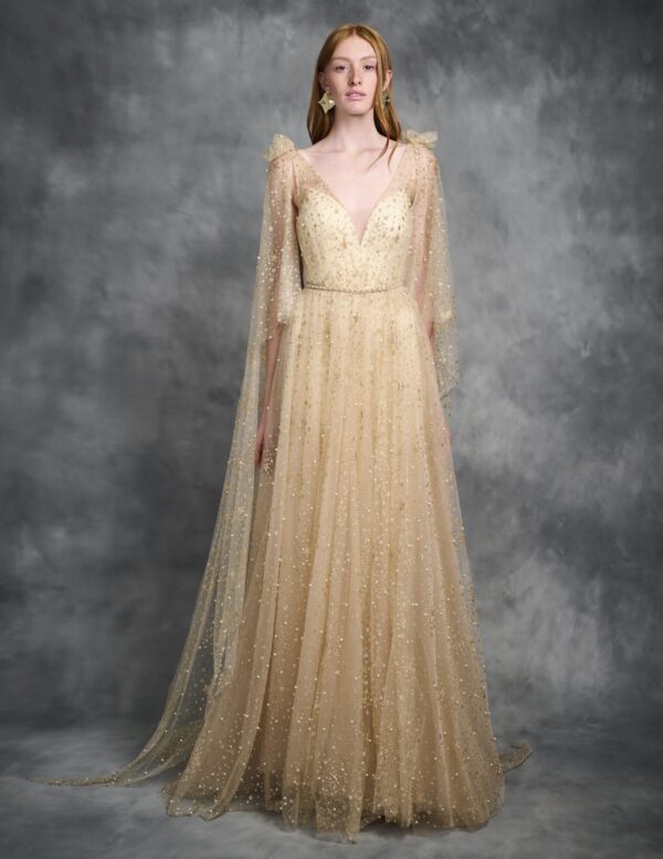Ivory Wedding Dress With Stars And Pearls