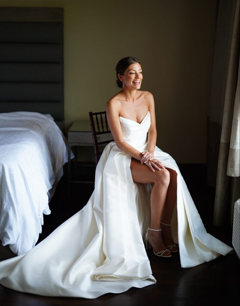 Custom Made Wedding Dresses elegant wedding dress with slit