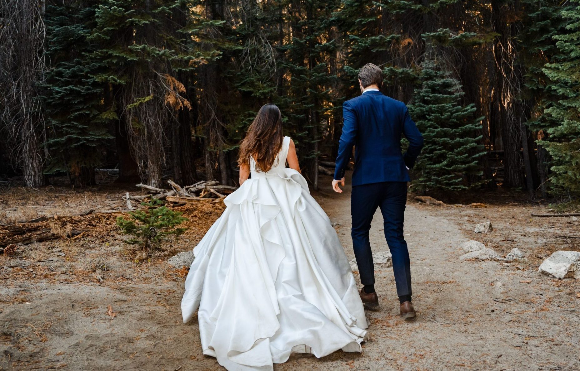 V cleavage wedding dress Guillermo Pharis Bridal