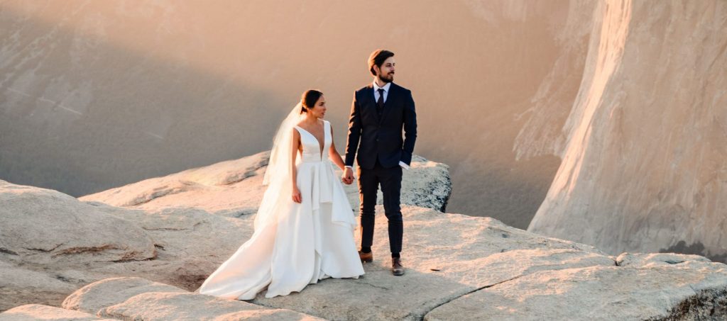 V cleavage wedding dress Guillermo Pharis Bridal