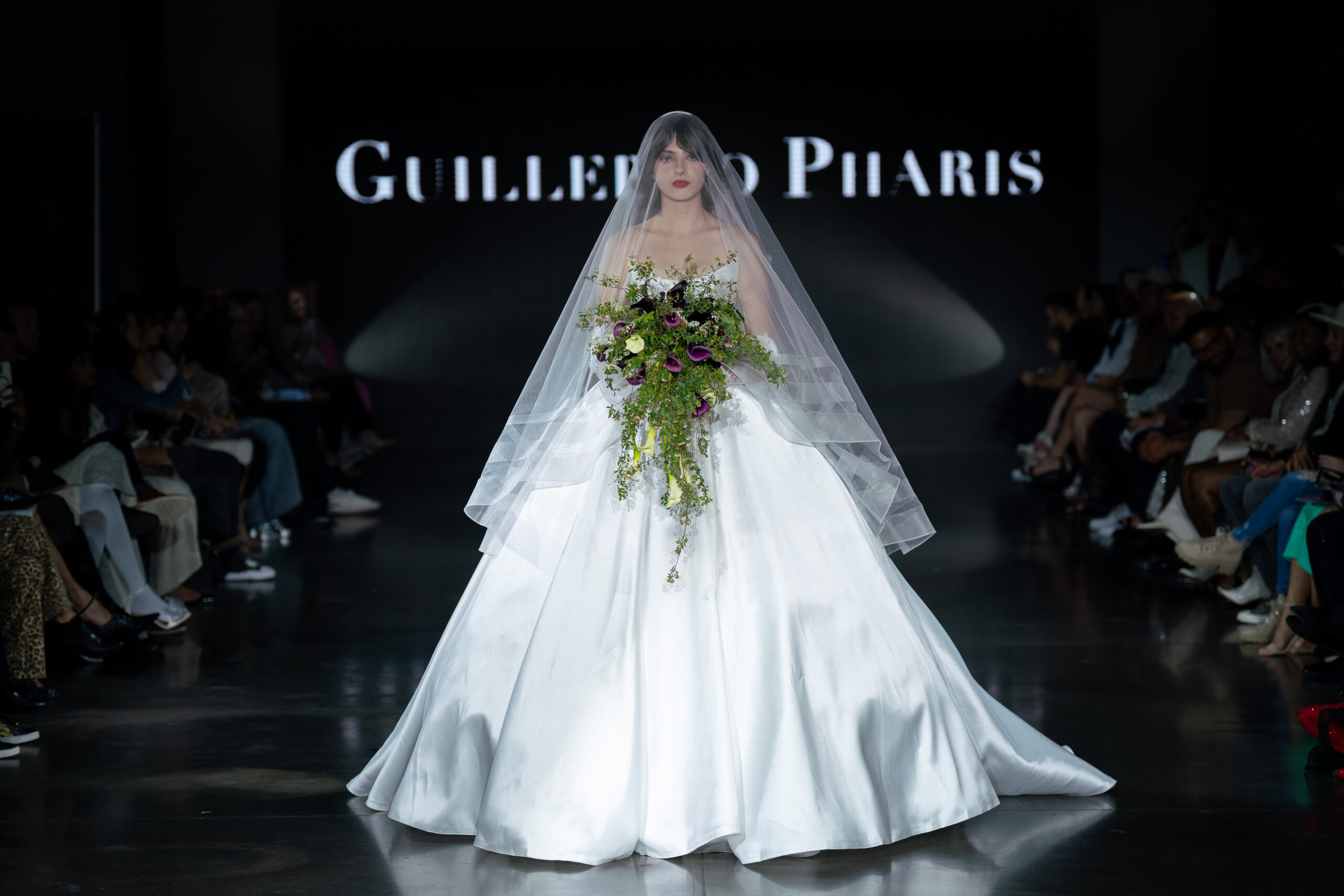basque waist strapless wedding dress