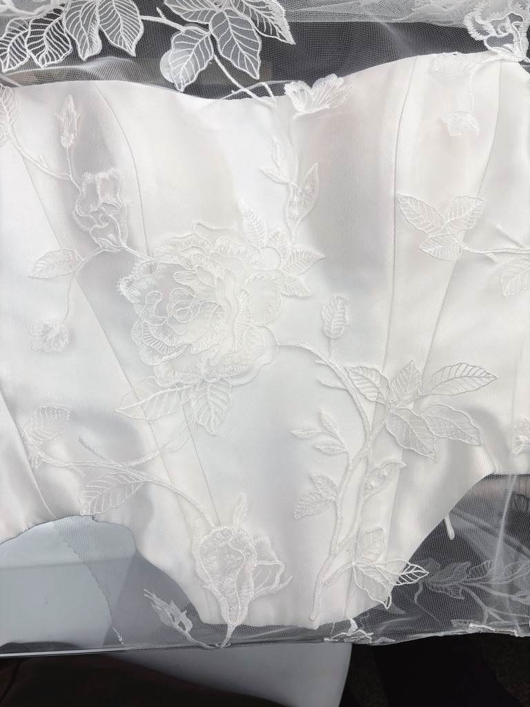 wedding corset with lace custom made
