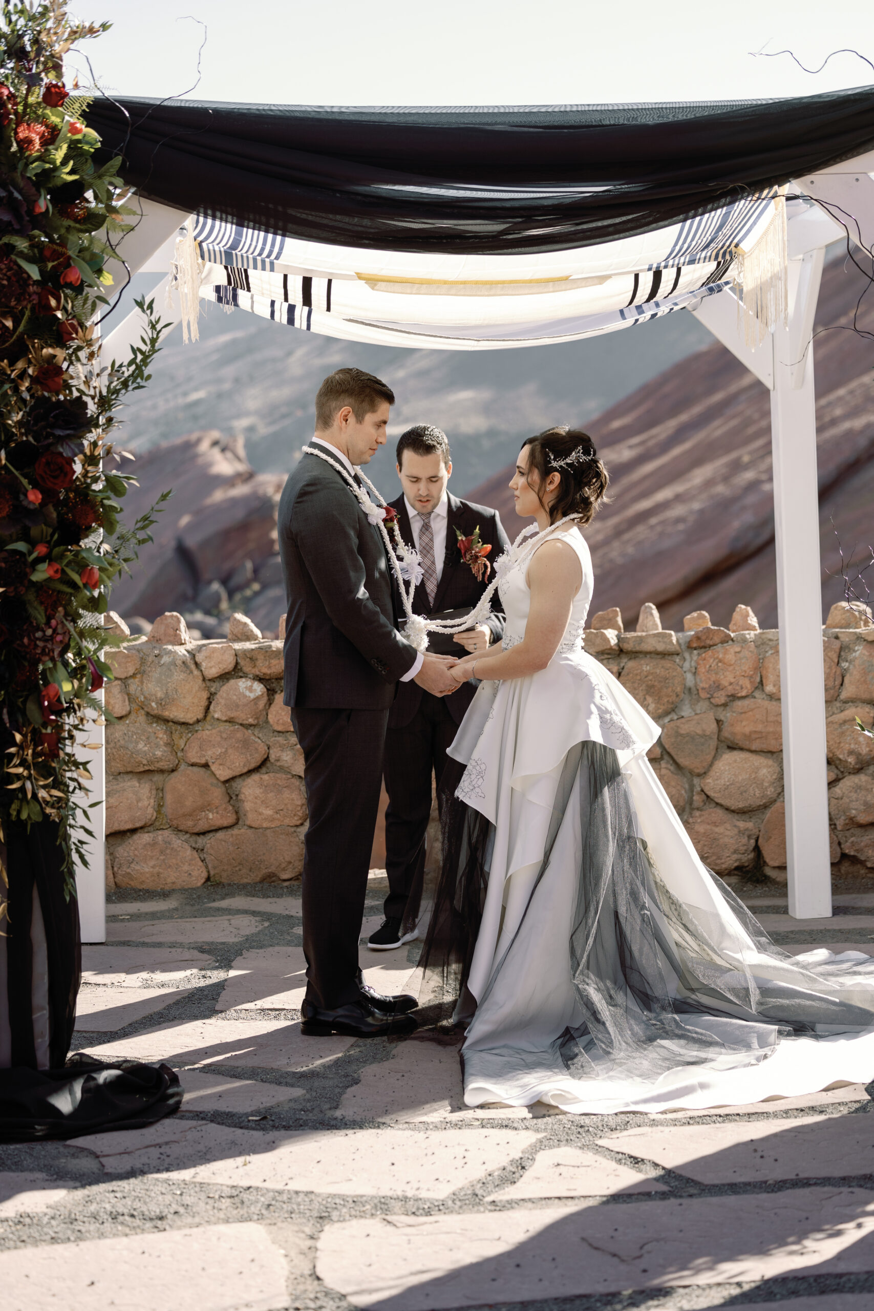 CUSTOM MADE WEDDING DRESS GUILLERMO PHARIS GARDEN OF THE GODS WEDDING
